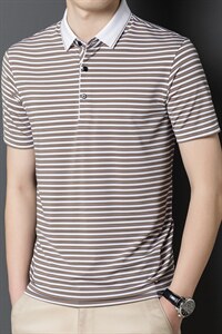 POLO衫男士短袖t恤翻领2023夏季新款潮牌休闲商务男装上衣图片