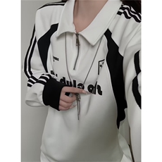 W502-P43长袖POLO时尚原宿慵懒百搭日系流行潮流ins文艺简约，男装Polo衫，电商B323A