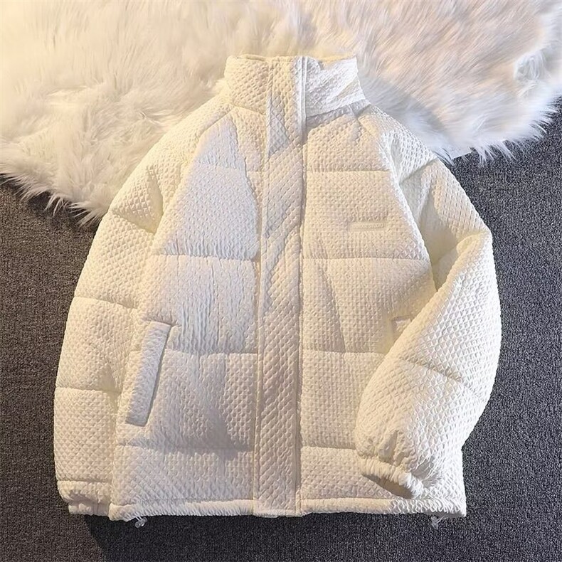 美式复古华夫格棉服男冬季宽松立领棉衣潮牌加厚情侣棉袄外套,男装棉衣,星座506A
