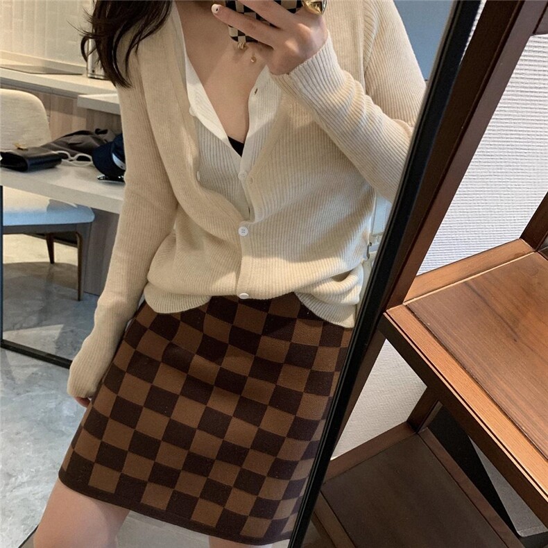 假两件针织开衫，其它，XTZ style