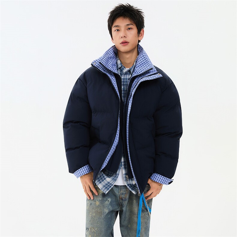 冬季新品得物美式潮流高品质格子加绒加厚棉衣外套棉服MY5566-P88,男装棉衣,星座610B-1