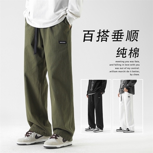 垂感阔腿裤男款夏季薄款宽松运动长潮流男士休闲长裤K661-特批-40图片