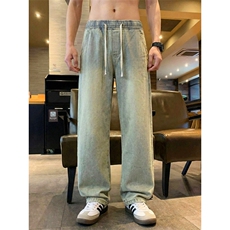 TP28美式潮流高街2026新款秋冬装宽松直筒牛仔裤男款休闲，男装牛仔裤，星座302A-2
