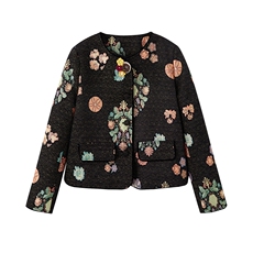 2025年秋新款民族风外套新中式提花短外套，女装短外套，慕依路