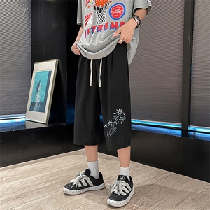 冰丝七分裤男大码速干短裤男五分裤 车景风格 QK72393-P25图片