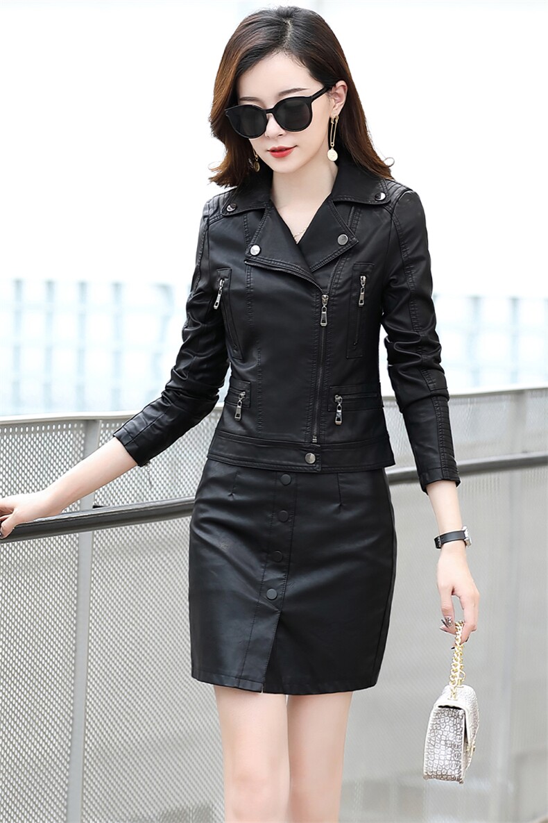 个性时尚皮衣潮流舒适2025年春季长袖气质休闲优雅，女装皮衣，臻衣坊