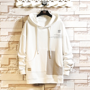 主推货足7XL-M连帽卫衣男2023春季新款潮牌休闲上衣加肥加大码图片