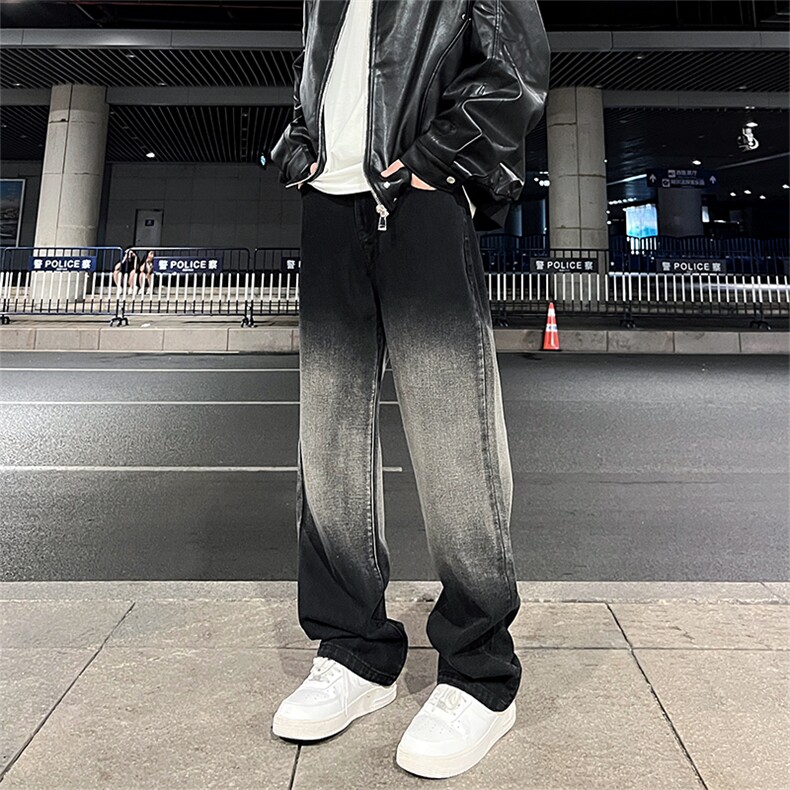 美式高街vibe风直筒长裤欧美痞帅男hiphop复古水洗牛仔裤,男装牛仔裤,星座301D-4(原星座1004-4）