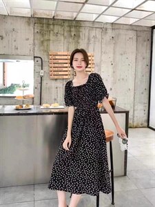 夏季碎花连衣裙图片