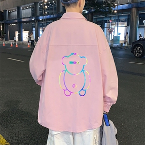 春季长袖衬衫男宽松港风衬衣男外套男CSCS276-P40图片