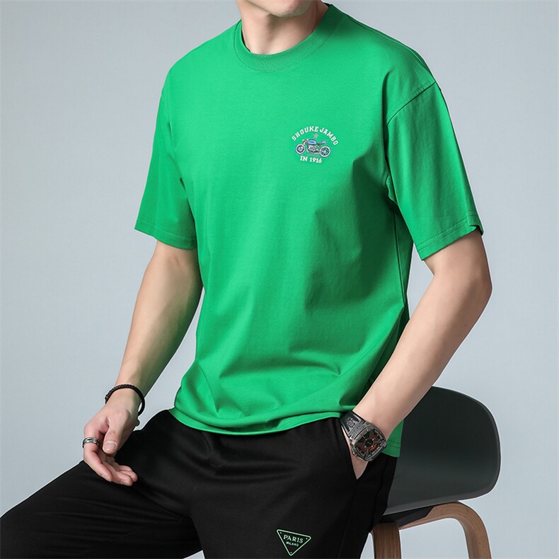 新款男士短袖T恤休闲时尚百搭半袖上衣透气速干上衣男YF1829-P55,男装T恤,星座1105-3