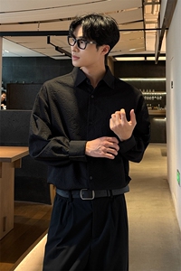 2026秋季新款肌理感长袖衬衫-5Q4036-TP2549宽松简约简约衬衣图片