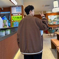 美式拼接飞行员夹克外套男装高街潮牌运动棒球服宽松休闲J215，男装夹克，星座506