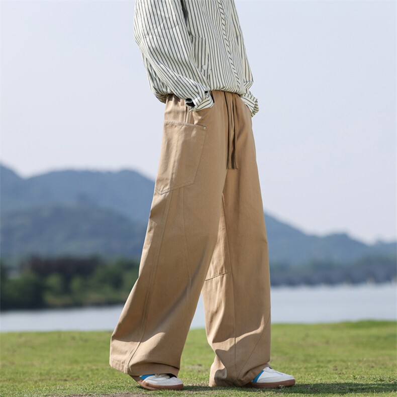 2025秋季新款现货纯棉水洗直筒裤工装休闲长裤DSA157B-K2535-P60图片