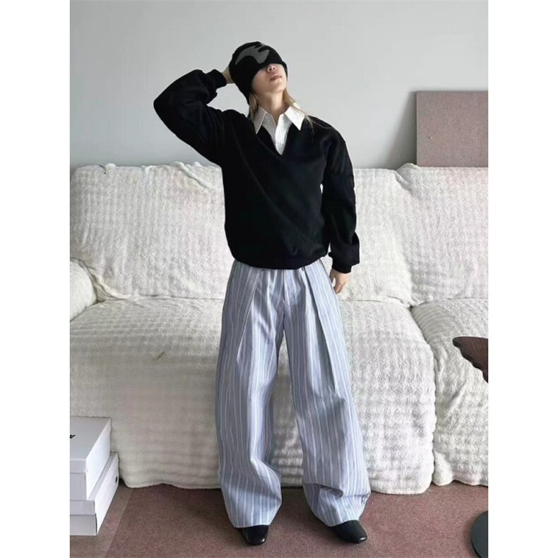 【现货特价】假两件V领卫衣男女款P50Y208,男装卫衣,星座1112-1