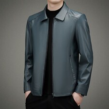 BAMJ-7726钱塘2020-2春秋新款中年男士商务休闲帅气皮衣夹克P570，男装皮衣，钱塘207-2