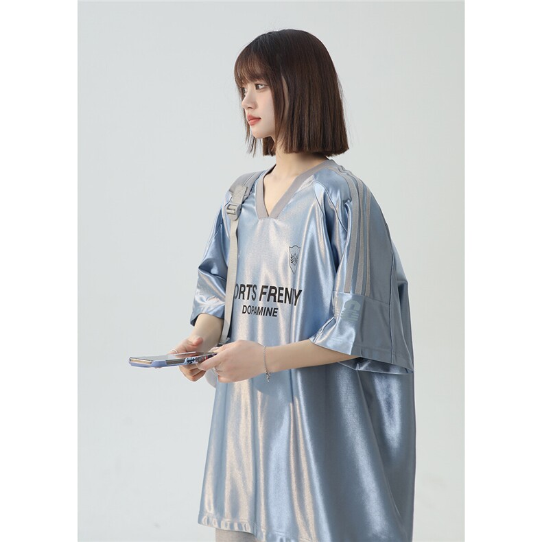 2025复古美式潮流夏季宽松T恤T1072P35控49，男装T恤，电商A148-1