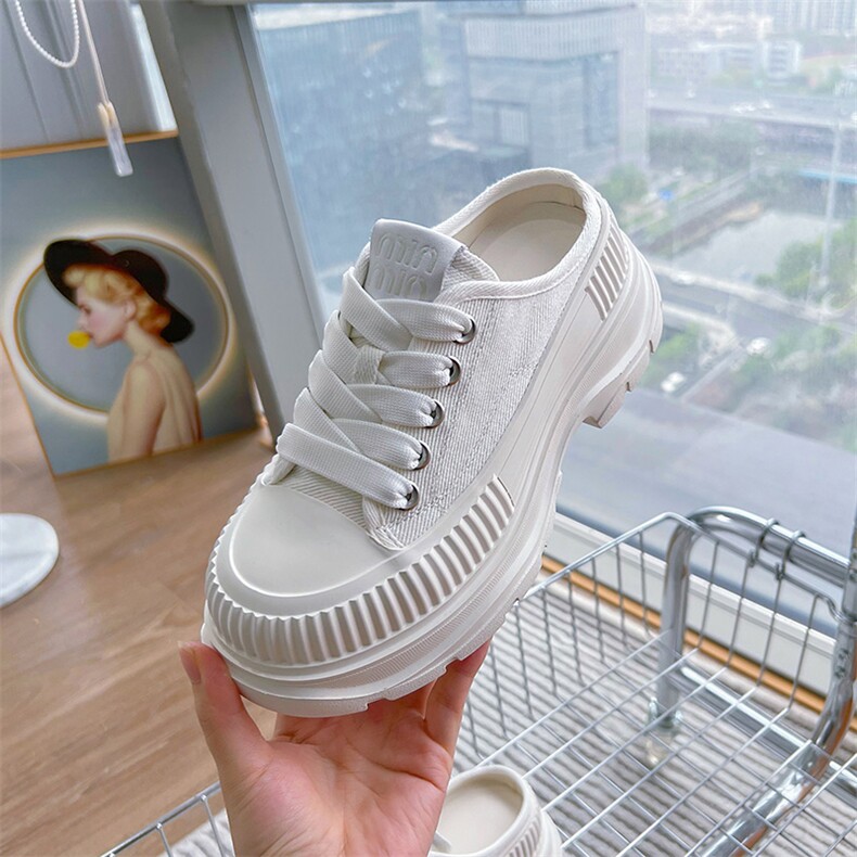 X3899-P160帆布包头拖鞋2024夏季新款厚底半拖鞋女穿休闲时尚女鞋，女鞋拖鞋，星座1407-3