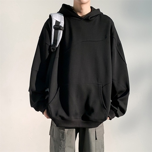 秋季现货纯色宽松二开卫衣男DSA157B-W6996-特P45图片
