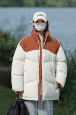 港风潮牌新款拼色立领棉服潮流保暖棉衣M071-P85控118，男装棉衣，星座717