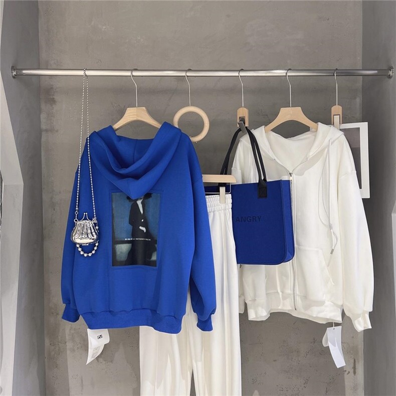 现货春款连帽卫衣，女装卫衣/绒衫，FU