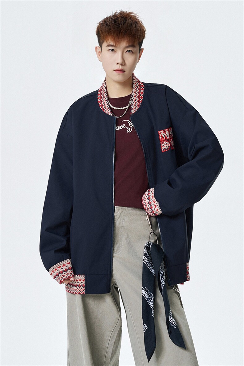 2026春季新款现货棒球领夹克男纯色上衣外套DSA157B-JK7926-特P65,男装夹克,电商A157B