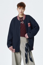 2026春季新款现货棒球领夹克男纯色上衣外套DSA157B-JK7926-特P65，男装夹克，电商A157B