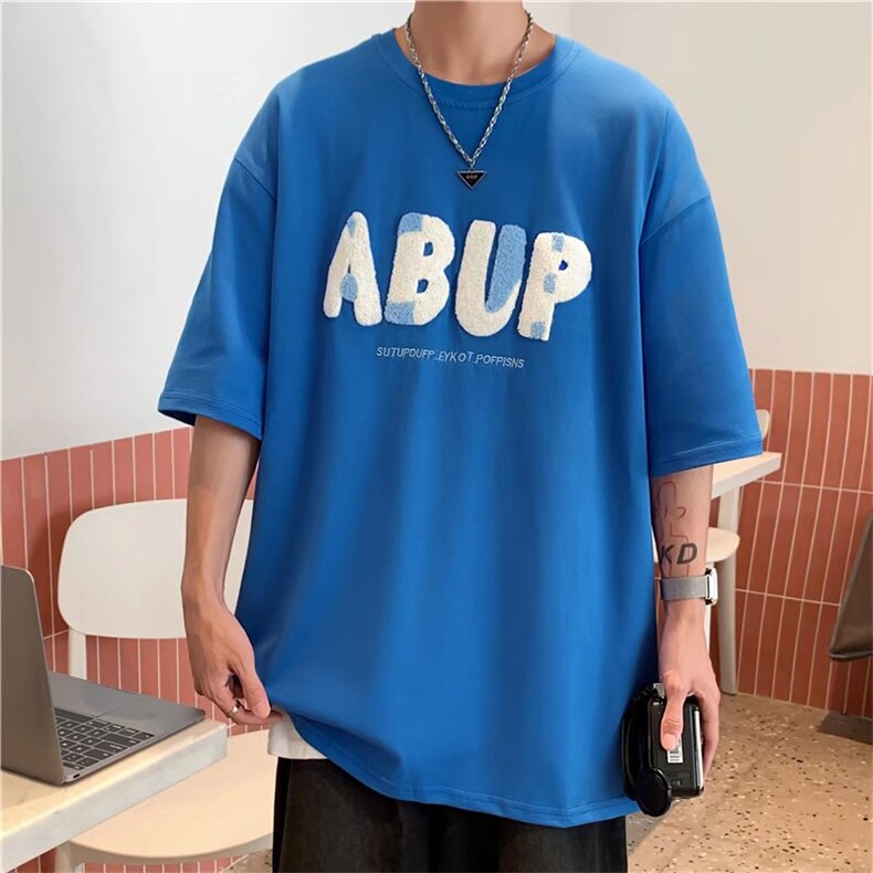夏季潮牌男士短袖t恤男潮流上衣服情侣半袖体恤衫T585P23图片