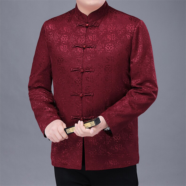 唐装加绒加厚爸爸秋冬爷爷2022风男装中老年棉服HL2021-P160,男装棉衣,星座1105-3