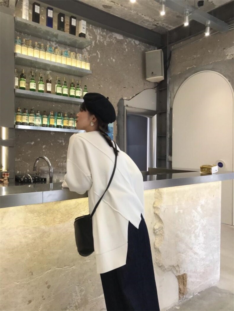 春季新款不规则下摆针织衫，女装，Queena PHoebe