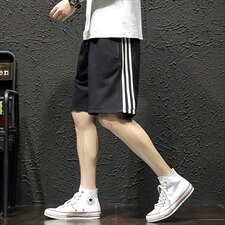 2021夏季新瓷砖墙日系大码男运动条纹卫裤休闲裤短裤-K2036-P30，男装休闲裤，电商A001