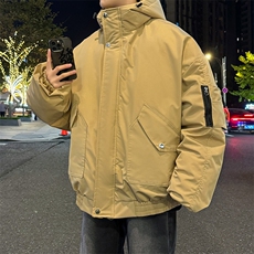 棉服男冬季新款港风宽松连帽棉衣MF9006-P90，男装棉衣，星座214-3