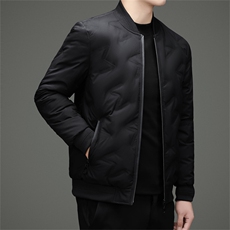 秋冬棒球领新标90绒子白鸭绒羽绒服外套中年男士加厚羽绒服夹克，男装夹克，钱塘723