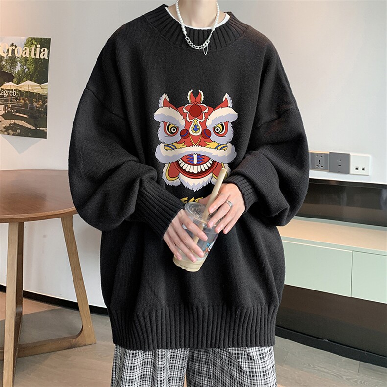 半高领毛衣男士大码针织衫男毛线衣男M18185-P45加绒款-P65,男装针织衫/毛衣,电商A040
