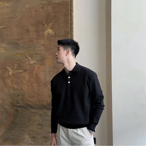 秋冬翻领毛衣针织打底衫极简纯色 H58019-P70图片
