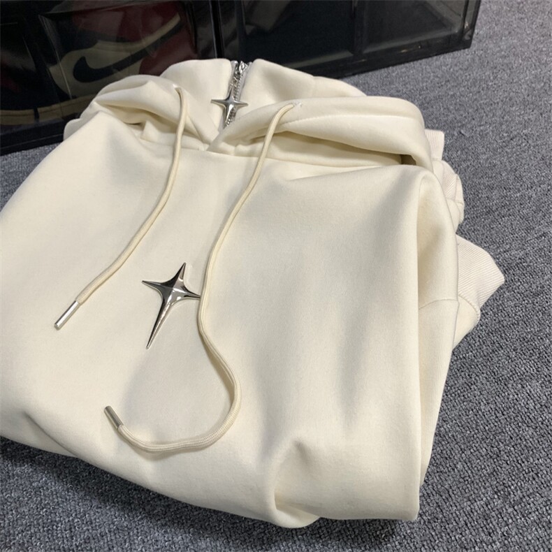 复合牛奶丝假两件加厚连帽卫衣半拉链外套CP42-特P:40控价:88,男装卫衣,电商B371