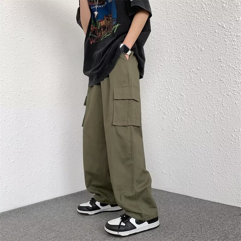 日系复古工装裤男夏季美式潮牌ins宽松直筒休闲裤K3521-P43,男装休闲裤,星座512-2