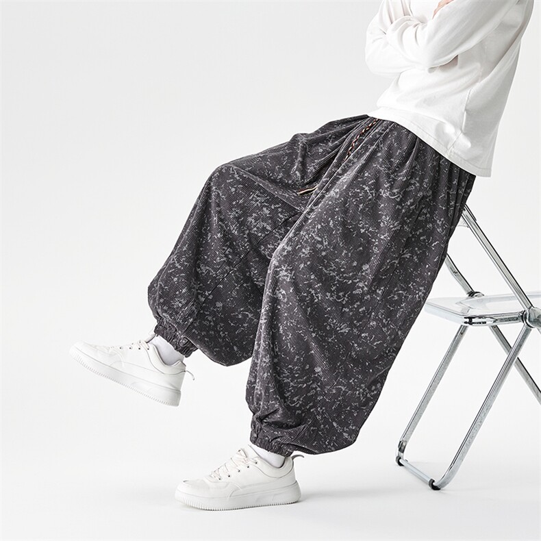 风 秋冬灯芯绒炒色灯笼裤 男休闲裤 xz815-8625p55图片