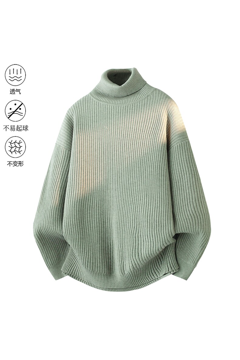 高品质City秋冬加厚设计感纯色街头高领针织毛衣2025MZ86-P48,男装针织衫/毛衣,星座610B-1