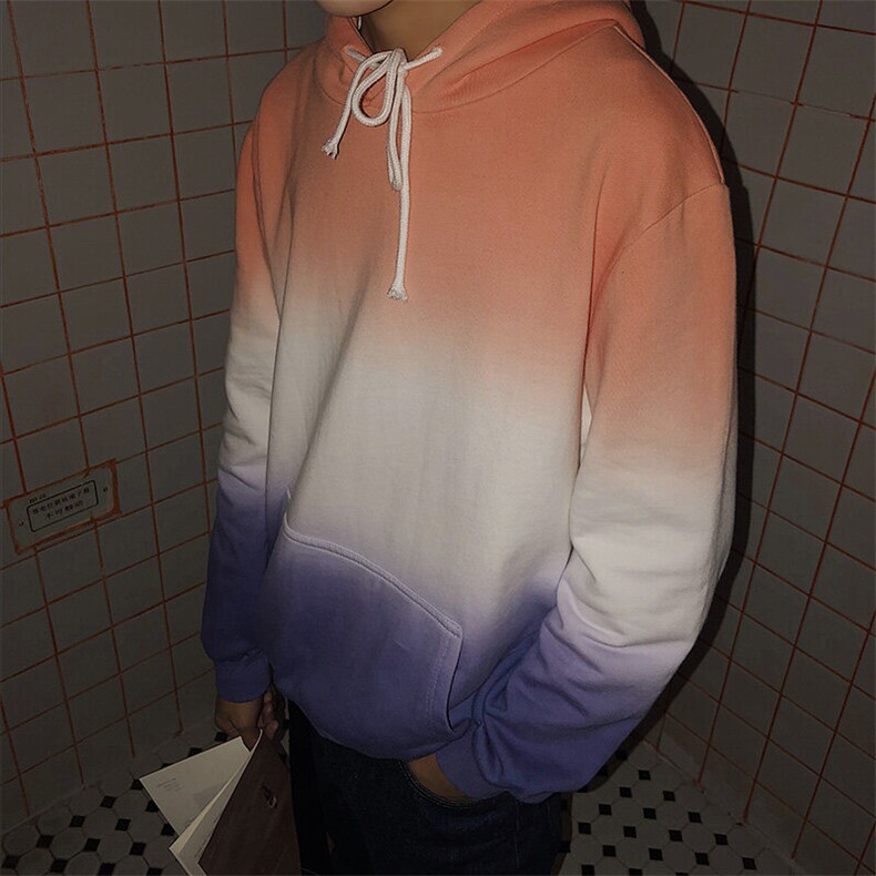 703-W178-P70春秋季吊染渐变全棉卫衣帽衫,男装卫衣,星座703