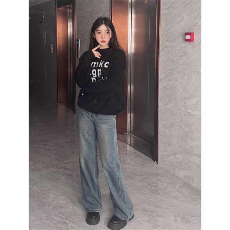 【量大价格可谈】美式复古男女秋冬宽松仿水貂绒毛衣SL021 P51图片