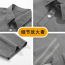 2025夏季新款短袖t恤美式休闲宽松翻领青少年男款衬衫BL5330-P35，男装衬衫，星座610（原A335）