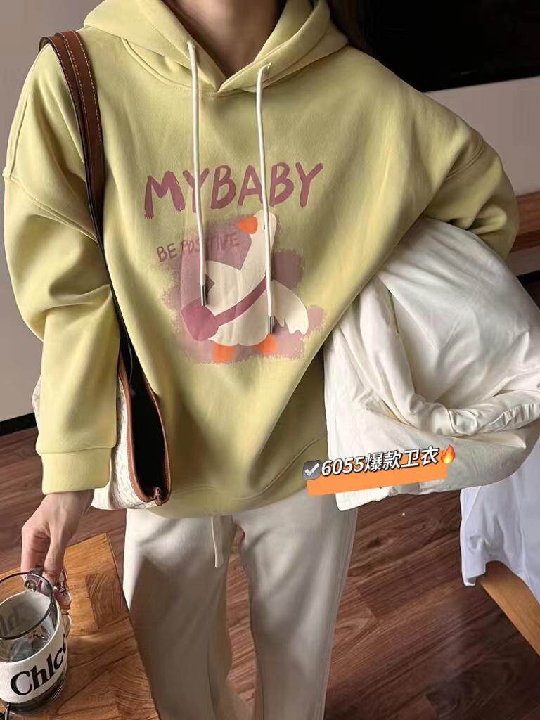 小白鸭加绒卫衣，女装卫衣/绒衫，一杭