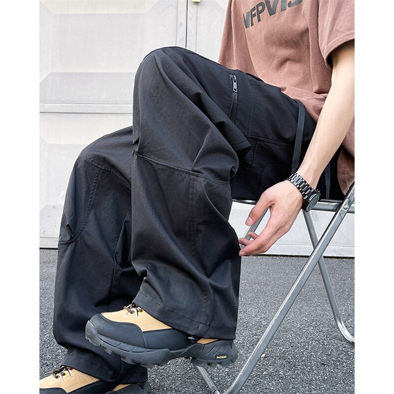 春夏季新款美式复古休闲工装裤男潮流高街宽松直筒百搭裤K703-P57,男装休闲裤,星座308B-1