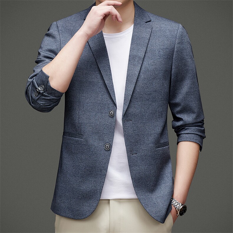DJ2297钱塘2020-3秋冬季新款时尚休闲简约中年男士西服外套P147,男装西服,钱塘207-3