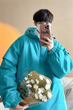 冬季bf街头棉服套头连帽棉袄宽松棉衣A125-Y270-P100，男装棉衣，电商A071