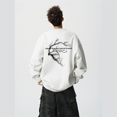 得物供货、重磅420克现货圆领卫衣宽松HD019-1-WY2796LL-P35，男装卫衣，电商019-1