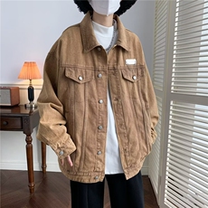 2024新款秋美式刺绣牛仔夹克男生简约宽松休闲百搭外套652/P68，男装夹克，星座506