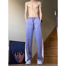 美式高街hiphop速干拼接运动微喇休闲裤货号K2315P45，男装休闲裤，电商A063