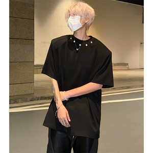 260克重 垫肩短袖男 美式高街重磅男士T恤 A210A-TX01-P40图片